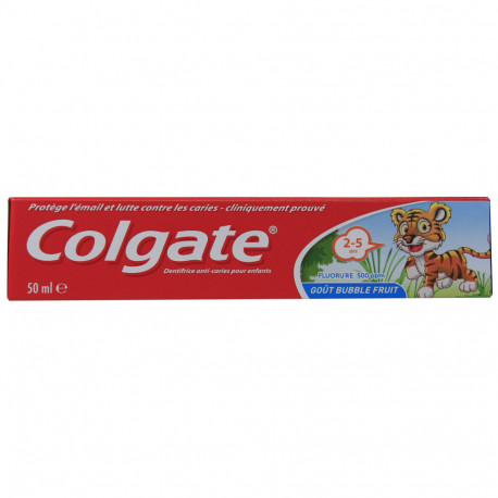 Colgate toothpaste 50 ml. Bubble Fruit kids 2-5 years.