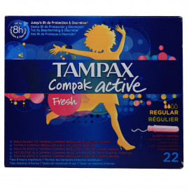 Tampax compak active 22 u. Regular.
