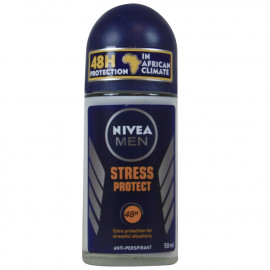Nivea desodorante roll-on. Men stress protect.