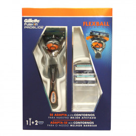 Gillette Fusion Proglide Flexball razor with two refill.