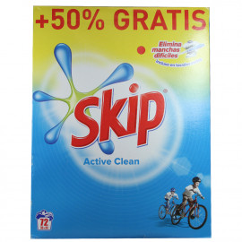 Skip powder detergent 72 dose case 4,32 kg. Active Clean.