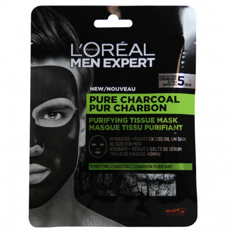 L'Oréal Men expert mascarilla purificante 30 gr. Carbón Puro.