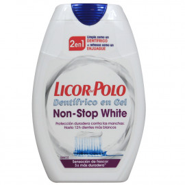 Licor del Polo dentífrico 75 ml. 2 en 1 non-stop-white.