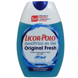 Licor del Polo dentífrico 75 ml. 2 en 1 Original fresh.