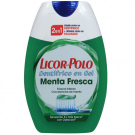 Licor del Polo dentífrico 75 ml. 2 en 1 Menta fresca.