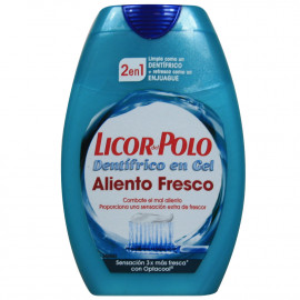 Licor del Polo dentífrico 75 ml. 2 en 1 aliento fresco.