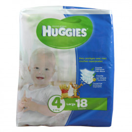Huggies nappies size 4, 9-15 kg. 18 u.
