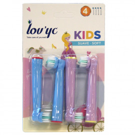 Lov'yc electric toothbrush refill 4 u. Princess minibox 20 u.