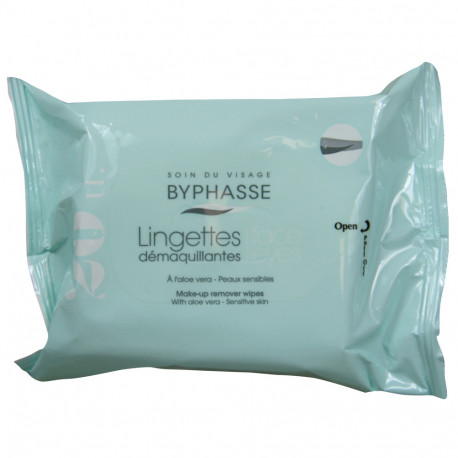 Byphasse remover cleansing wipes 20 u. Aloe vera sensitive skin.
