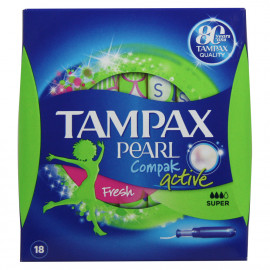 Tampax compak pearl active 18 u. Super Fresco.