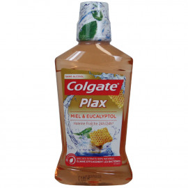 Colgate enjuague bucal 500 ml. Plax miel y eucalipto.