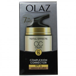 Olaz - Olay total effects 50 ml. 7 en 1 anti-edad día CC cream tono medio.