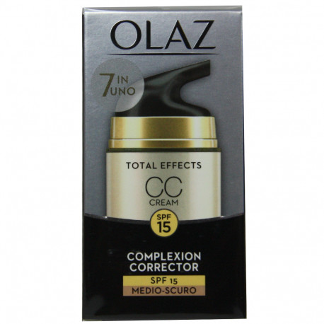 Olaz - Olay total effects 50 ml. 7 en 1 anti-edad día CC cream tono medio.