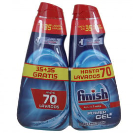 Finish dishwasher gel 2X700 ml. All in one shine & protection.