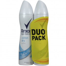 Rexona desodorante spray 2 X 200 ml. Cotton dry.