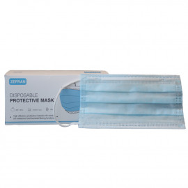 Zefran mascarilla protección facial 50 u. BFE 95% 3 capas.