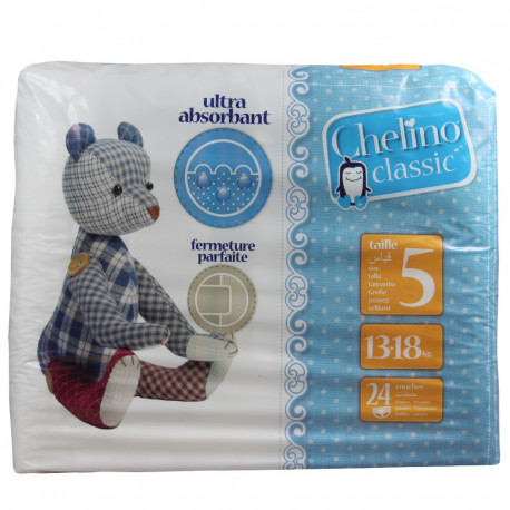 Chelino classic diapers 24 u. Size 5 - 13 - 18 kg. - Tarraco Import Export