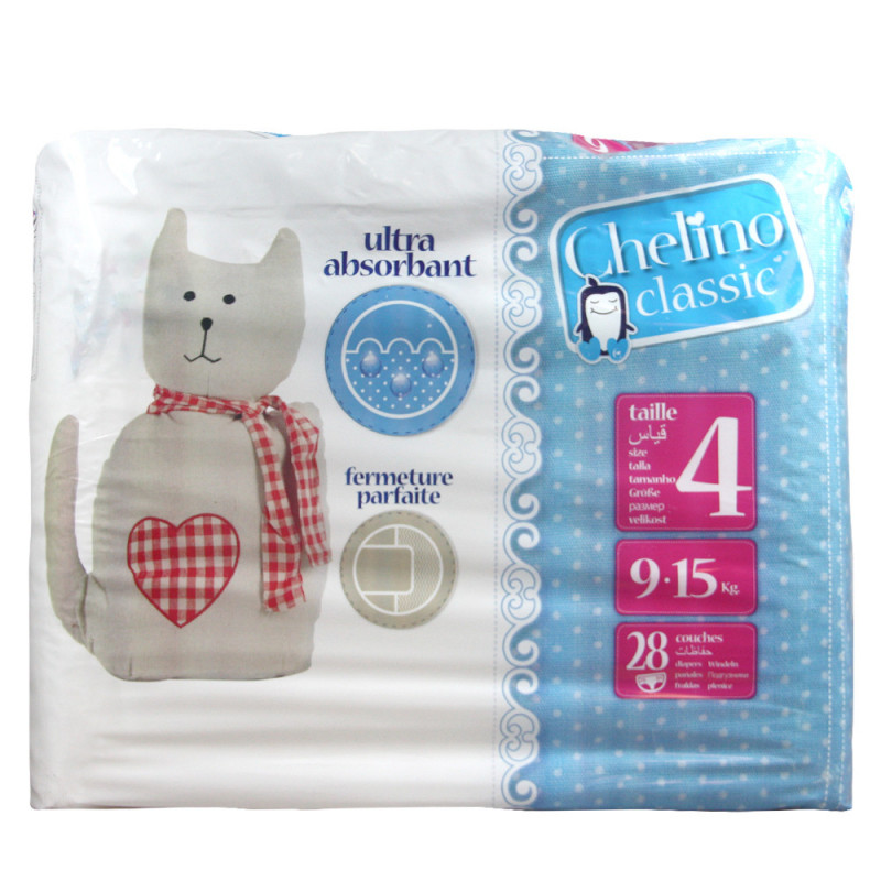 Chelino classic diapers 28 u. Mini size 4 - 9 - 15 kg. - Tarraco