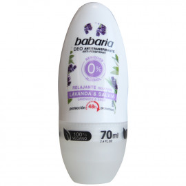 Babaria desodorante roll-on 70 ml. Lavanda y salvia.