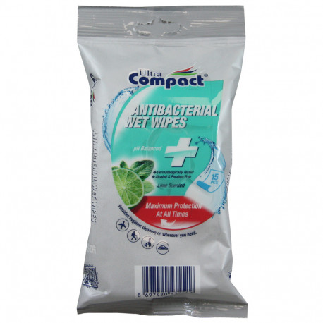 Ultra Compact sanitary wipes 15 u. Antibacterial.