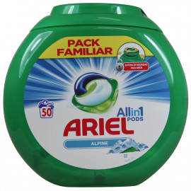 Ariel detergente en cápsulas 3 en 1 - 50 u. Alpine.