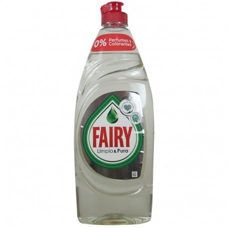 Fairy dishwasher liquid 650 ml. Pure & clean 0% dyes.