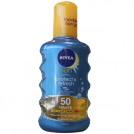 Nivea Sun solar oil spray 200 ml. Protection 50 protects & refresh.