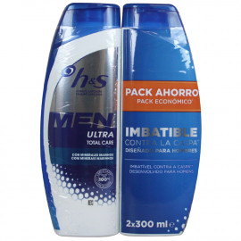 H&S shampoo 2X300 ml. Anti-dandruff men ultra total care.