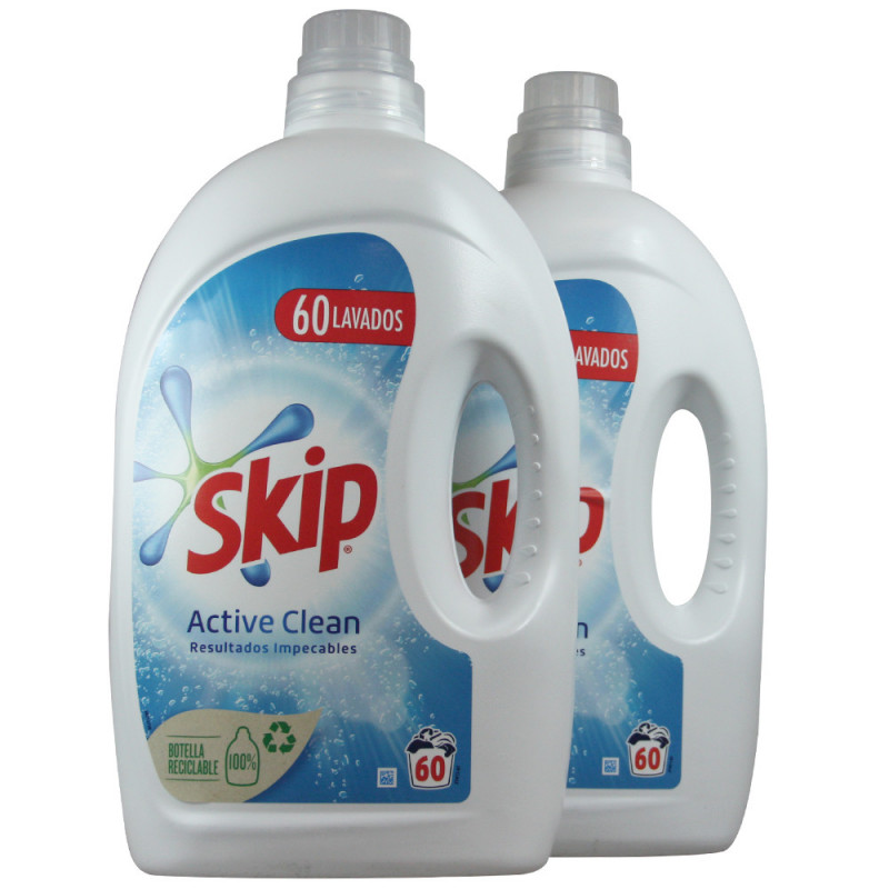 Skip liquid detergent 60+60 dose 2X3 l. Active Clean. - Tarraco Import  Export
