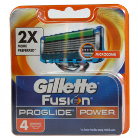 Gillette Fusion Proglide power cuchillas 4 u.