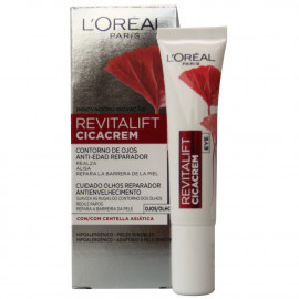 L'Oréal Revitalift crema 15 ml. Cicacream contorno de ojos anti-edad.