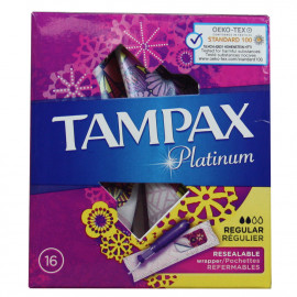 Tampax compak pearl 16 u. Platinum regular.