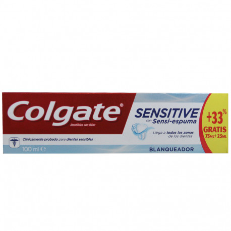 Colgate toothpaste 75 ml. + 25 ml. Sensitive bleach.