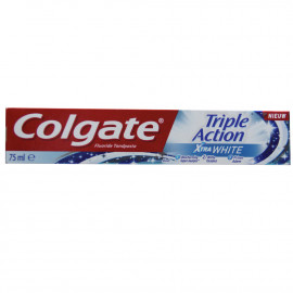 Colgate pasta de dientes 75 ml. Triple acción extra blanqueador.