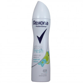 Rexona desodorante spray 200 ml. Stay fresh amapola azul y manzana.
