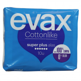 Evax sanitary 10 u. Cottonlike with wings super plus.