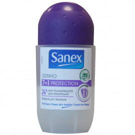 Sanex desodorante roll-on 50 ml. 7 en 1 anti-transpirante 24h.
