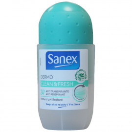 Sanex desodorante roll-on 50 ml. Clean & Fresh.