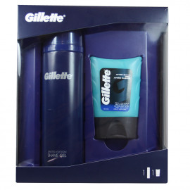 Gillette pack gel 200 ml. + Aftershave sensitive skin 75 ml.