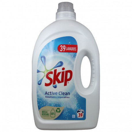 Skip detergente líquido 39 dosis 1,95 l. Active Clean.