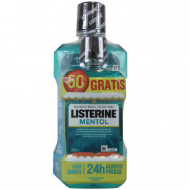 Listerine mouthwash 500 ml. + 250 ml. Menthol.