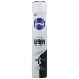 Nivea desodorante spray 200 ml. Women Invisible Fresh Black & White.