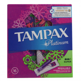 Tampax compak pearl 16 u. Platinum super.