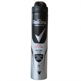 Rexona desodorante spray 200 ml. Men active protection invisible antibacterias.