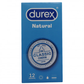 Durex preservativos 12 u. Natural.