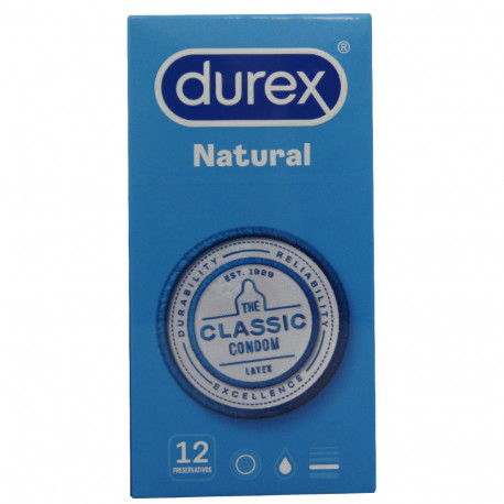 Durex condoms 12 u. Natural.