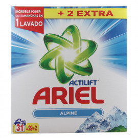 Ariel detergente en polvo 29+2 dosis 2.015 gr. Alpine.