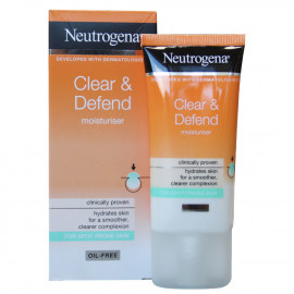 Neutrogena crema facial 50 ml. Clear & Defend hidratante prevención manchas.