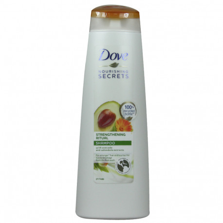 Dove champú 250 ml. Con extracto de aguacate y caléndula anti-rotura.