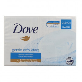 Dove bar soap 2X100 gr. Exfoliating.